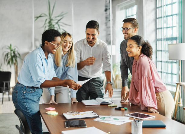 Business people having a meeting in the office. Teamwork and success concept Business people having a meeting in the office. Teamwork and success concept